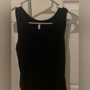 Soma Black Sleeveless Ribbed Top